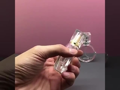 Szklana butelka perfum 25 ml płaska, okrągła, przenośna butelka perfum